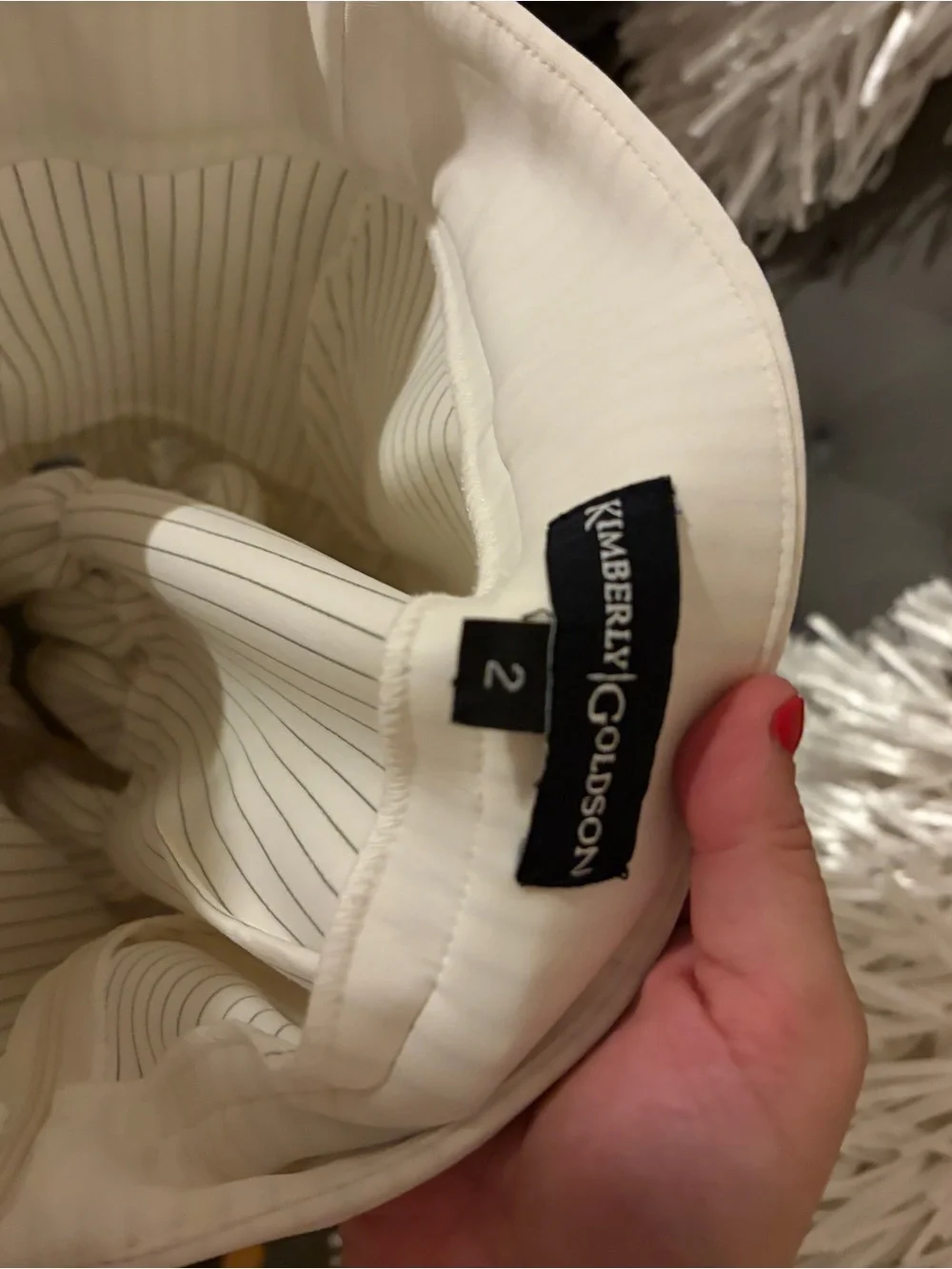 Kimberly Goldson Cream Ruffle Mini Skirt - Picture 4 of 4